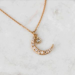 Luna Sky Moonstone Pendant Necklace